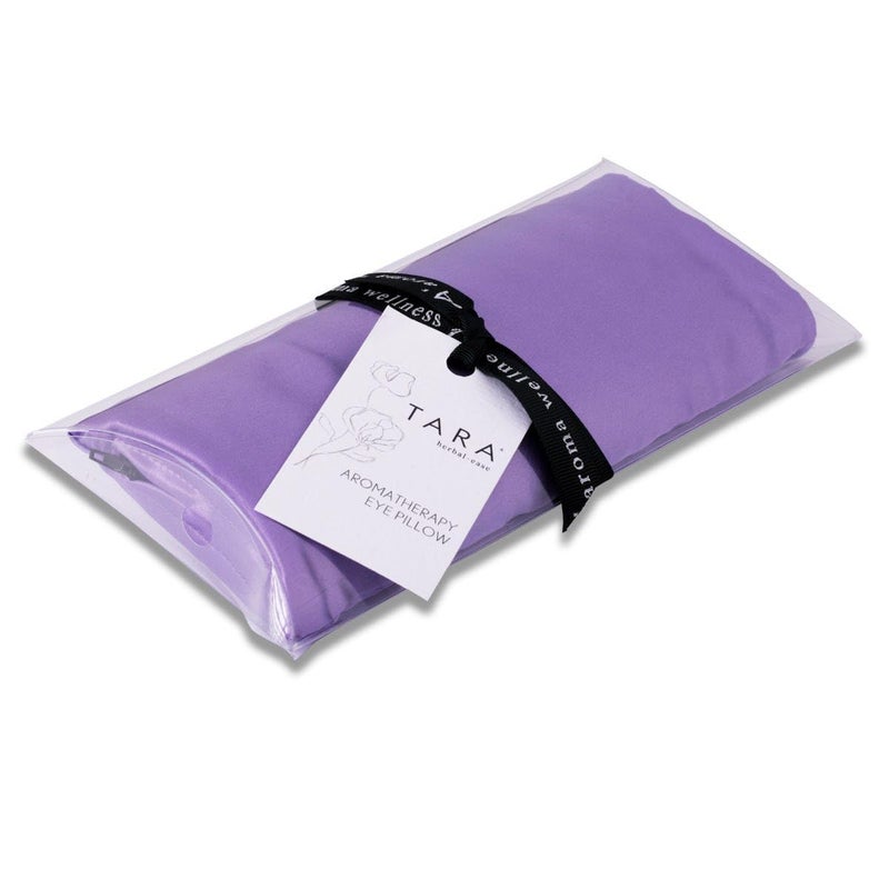 TARA وسادة العين الحريرية للعلاج العطري في منتجع صحي، للاسترخاء وتخفيف إجهاد العين، توازن، لافندر - Image 1